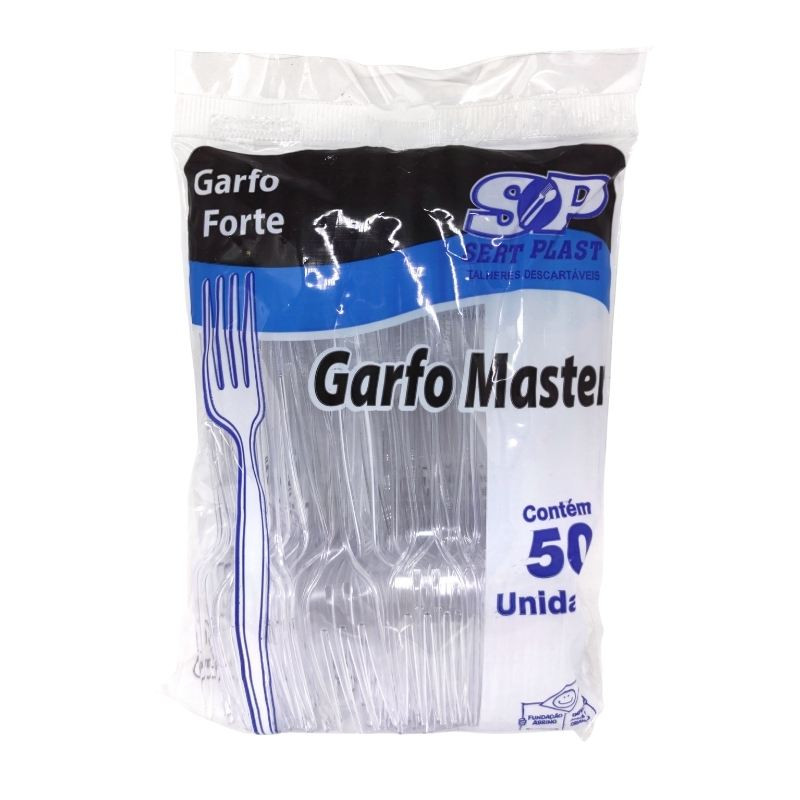 Garfo de Plástico Descartável para Refeição Master Branco c/ 50un  Goldenplast - CEPEL MOBILE